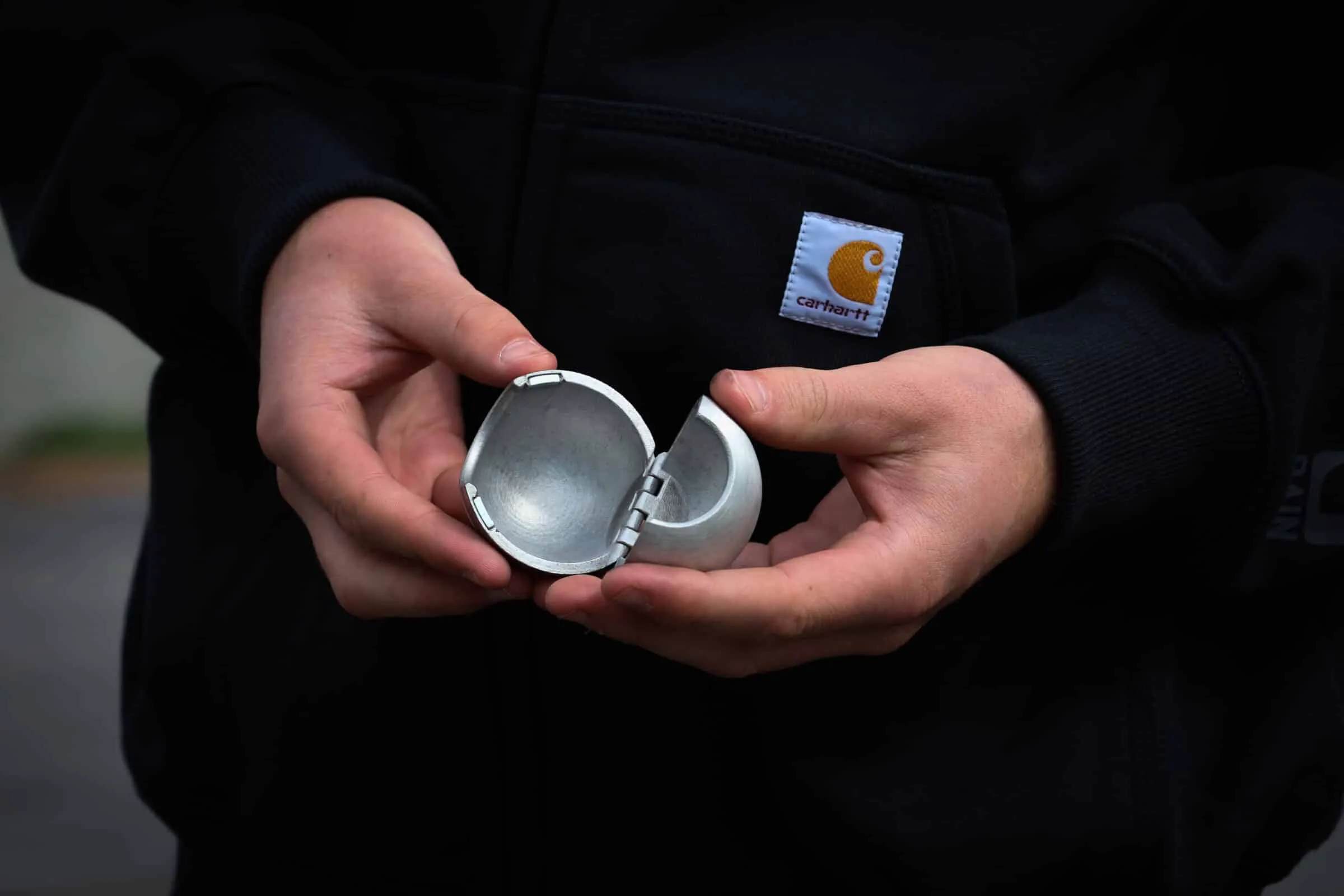 Clam Shell Held Open