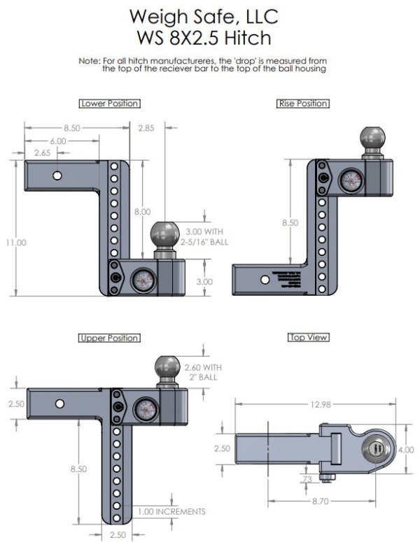 What Size Drop Hitch Should I Buy All About Draw Bars Weigh Safe