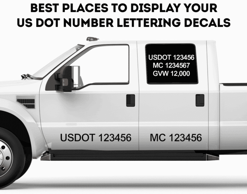best places to display your us dot number lettering decals