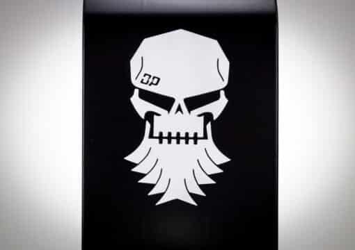 skull logo on drop hitch