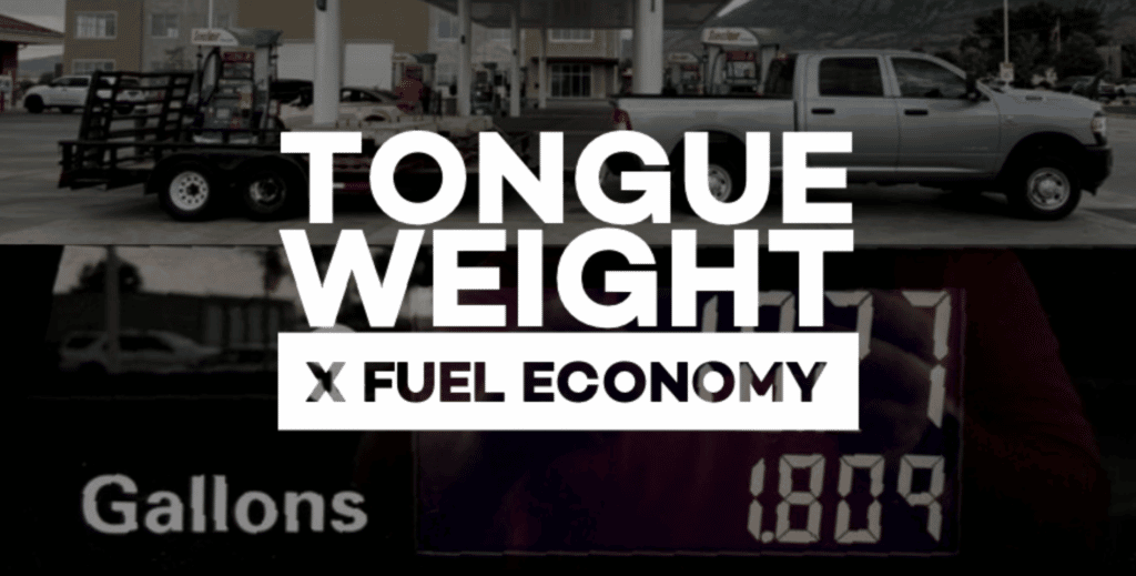 Tongue weights effects on fuel economy at a gas station